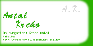 antal krcho business card